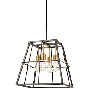 Keeley Calle - 4 Light Pendant in Transitional Style - 17.5 inches tall by 18 inches wide