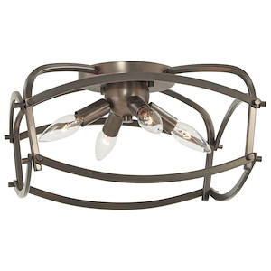 Jupiter's Canopy - 4 Light Flushmount in Transitional Style - 7.5 inches tall by 14 inches wide - 699812
