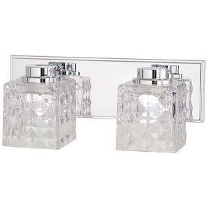 Glorietta - 2 Light Bath Vanity Approved for Damp Locations in Transitional Style - 6 inches tall by 14.5 inches wide