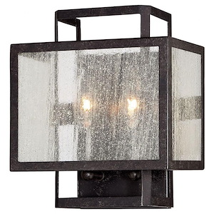 Camden Square - 2 Light Wall Sconce in Transitional Style - 9.5 inches tall by 8 inches wide