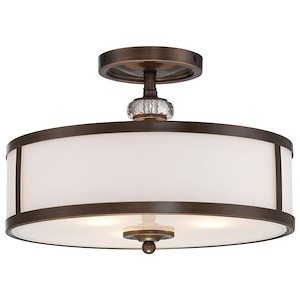 Thorndale - 3 Light Semi-Flush Mount in Traditional Style - 10.25 inches tall by 15 inches wide