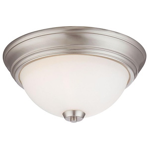 Overland Park - 2 Light Flush Mount in Transitional Style - 6 inches tall by 13 inches wide