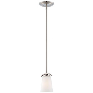 Overland Park - 1 Light Mini Pendant in Transitional Style - 7.5 inches tall by 4.75 inches wide - 539252