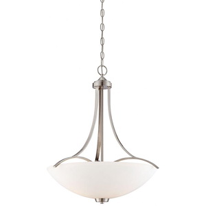 Overland Park - 3 Light Pendant in Transitional Style - 25.5 inches tall by 21.5 inches wide