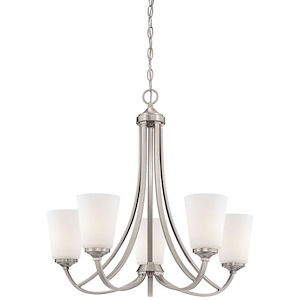 Overland Park - Chandelier 5 Light Vintage Bronze in Transitional Style - 25 inches tall by 26 inches wide
