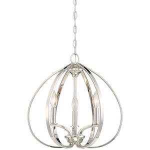 Tilbury - 3 Light Pendant in Transitional Style - 17 inches tall by 16.5 inches wide