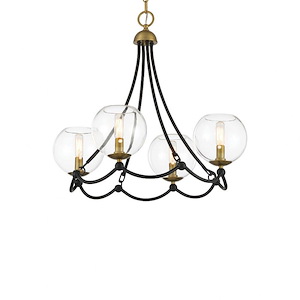 Kearney Park - 4 Light Chandelier-21 Inches Tall and 23 Inches Wide