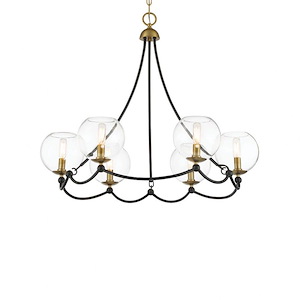 Kearney Park - 6 Light Chandelier-25 Inches Tall and 29 Inches Wide