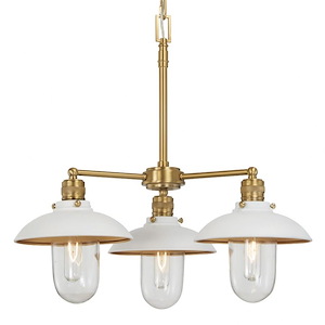 Downtown Edison - 3 Light Chandelier-20.88 Inches Tall and 23 Inches Wide