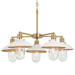 Downtown Edison - 5 Light Chandelier-23.13 Inches Tall and 28.13 Inches Wide - 1293086