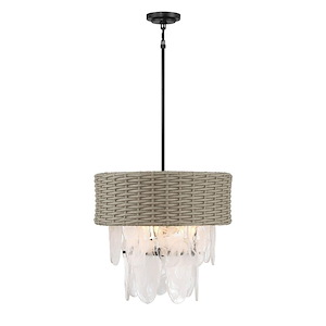 Breakers Isle - 6 Light Convertible Pendant-18.75 Inches Tall and 20 Inches Wide