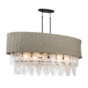 Breakers Isle - 12 Light Oval Pendant-22.88 Inches Tall and 48 Inches Wide