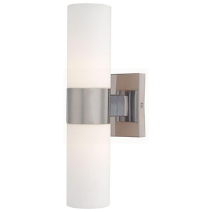 2 Light Wall Sconce in Transitional Style - 13.5 inches tall by 4.5 inches wide
