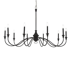 Halifax County - 10 Light Chandelier-34 Inches Tall and 58 Inches Wide - 1293128