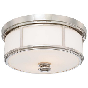 5 Light Flush Mount in Traditional Style - 7 inches tall by 20 inches wide