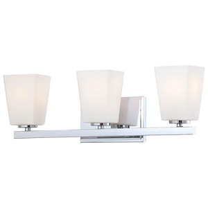 City Square - 3 Light Transitional Bath Vanity in Transitional Style - 7 inches tall by 20.75 inches wide - 1209736