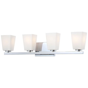City Square - 4 Light Transitional Bath Vanity in Transitional Style - 7 inches tall by 29.25 inches wide - 1209386