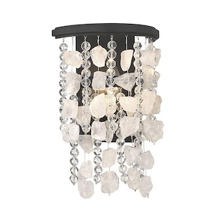 Shimmering Elegance - 1 Light Wall Sconce-11.5 Inches Tall and 4 Inches Wide