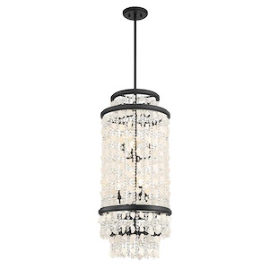 Shimmering Elegance - 6 Light Pendant-37.25 Inches Tall and 16 Inches Wide