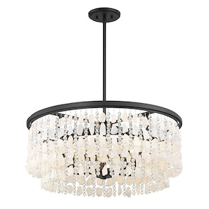 Shimmering Elegance - 5 Light Chandelier-12.25 Inches Tall and 28 Inches Wide