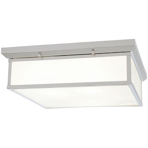 30W 1 LED Square Flush Mount in Transitional Style - 6.25 inches tall by 20 inches wide