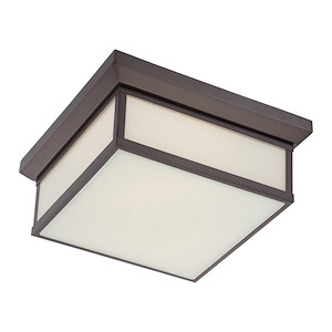 2 Light Flush Mount in Traditional Style - 5.5 inches tall by 13 inches wide