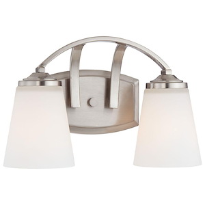 Overland Park - 2 Light Transitional Bath Vanity in Transitional Style - 8.25 inches tall by 13 inches wide - 539504