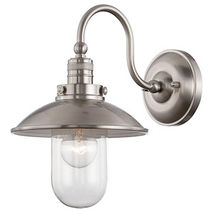 Downtown Edison - 1 Light Wall Sconce in Transitional Style - 13 inches tall by 8.5 inches wide