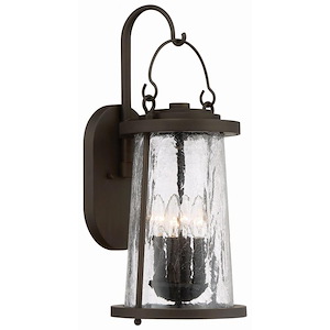 Great Outdoors - Haverford Grove - 4 Light Wall Mount In Transitional Style - 21.5 Inches Tall By 9 Inches Wide