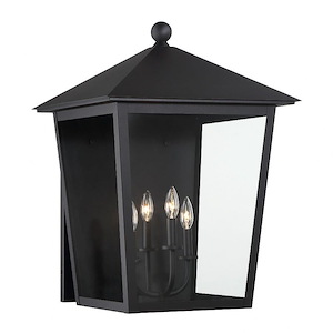 Great Outdoors - Noble Hill - 4 Light Outdoor Wall Mount-26.38 Inches Tall and 19 Inches Wide
