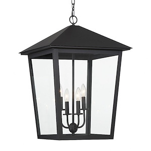 Great Outdoors - Noble Hill - 4 Light Outdoor Chain Hung Pendant-26.5 Inches Tall and 19 Inches Wide