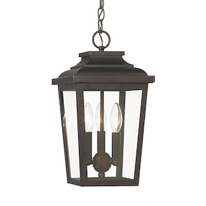 Irvington Manor - 3 Light Outdoor Pendant-15.5 Inches Tall and 8.5 Inches Wide