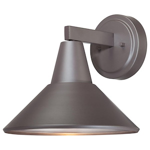 Great Outdoors - Bay Crest - 1 Light Outdoor Wall Mount In Transitional Style - 10.5 Inches Tall By 11 Inches Wide - 318502