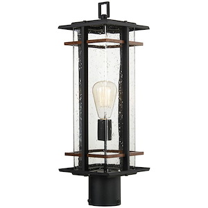 Great Outdoors - san Marcos - 1 Light Post Mount In Transitional Style - 20.38 Inches Tall By 6.5 Inches Wide - 699895
