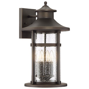 Great Outdoors - Highland Ridge - 4 Light Wall Mount In Transitional Style - 20.75 Inches Tall By 12 Inches Wide - 628667