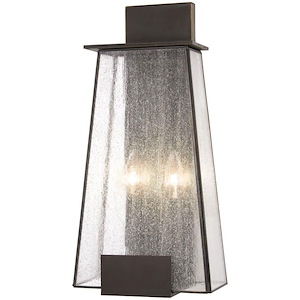 Great Outdoors - Bistro Dawn - 2 Light Wall Mount In Transitional Style - 18 Inches Tall By 9 Inches Wide - 699878