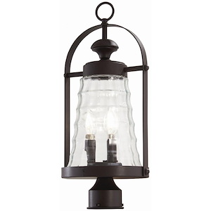 Great Outdoors - sycamore Trail - 3 Light Post Mount In Transitional Style - 20 Inches Tall By 9.25 Inches Wide