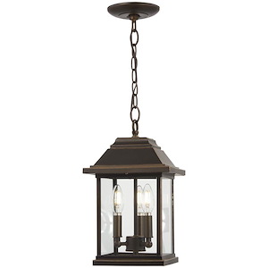 Great Outdoors - Mariners Pointe - 3 Light Chain Hung In Transitional Style - 14.75 Inches Tall By 8.75 Inches Wide - 699867