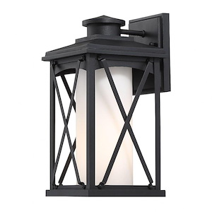 Lansdale - 1 Light Outdoor Small Wall Mount in Transitional Style - 12.75 inches tall by 6.75 inches wide