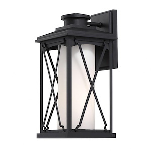 Lansdale - 1 Light Outdoor Medium Wall Mount in Transitional Style - 15.5 inches tall by 7.25 inches wide