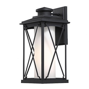 Lansdale - 1 Light Outdoor Large Wall Mount in Transitional Style - 18 inches tall by 8.5 inches wide