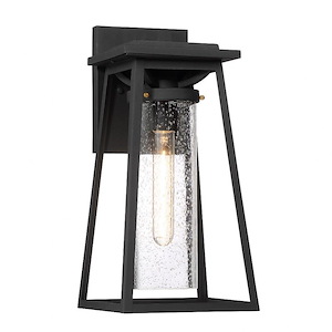 Lanister Court - Outdoor Wall Lantern Approved for Wet Locations in Contemporary Style - 15.5 inches tall by 7.75 inches wide