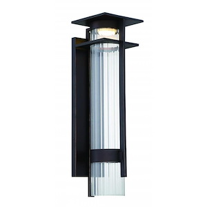Kittner - 9W 1 LED Outdoor Wall Mount in Contemporary Style - 21 inches tall by 6.25 inches wide