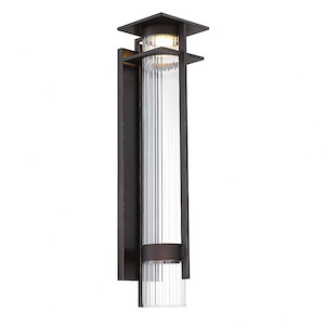 Kittner - 14W 1 LED Outdoor Wall Mount in Contemporary Style - 26 inches tall by 6.25 inches wide