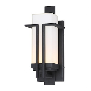 Tish Mills - 9W 1 LED Outdoor Wall Mount in Contemporary Style - 13.5 inches tall by 5.5 inches wide