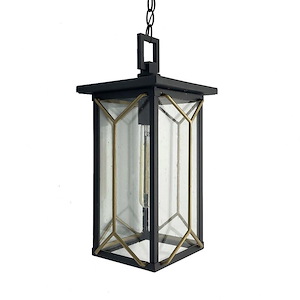 Hillside Manor - 1 Light Outdoor Chain Hung Pendant-16.5 Inches Tall and 8 Inches Wide - 1258012