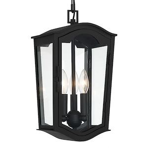 Houghton Hall - 3 Light Outdoor Chain Hung Mount In 16 Inches Tall and 8