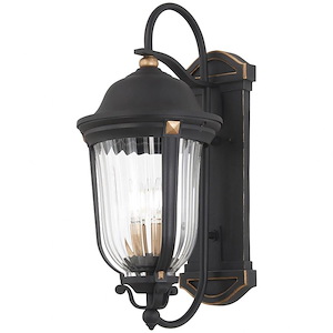 Peale Street - 4 Light Outdoor Wall Mount In 28 Inches Tall and 12