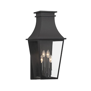 Great Outdoors - Gloucester - 4 Light Outdoor Wall Mount-26.25 Inches Tall and 12 Inches Wide - 1293641