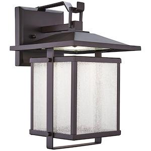 Hillsdale - 14W 1 LED Outdoor Wall Mount in Transitional Style - 14 inches tall by 9 inches wide